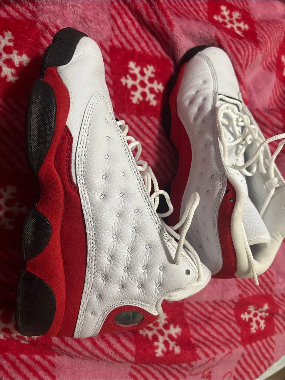 Jordan Kids White and Red Sneakers